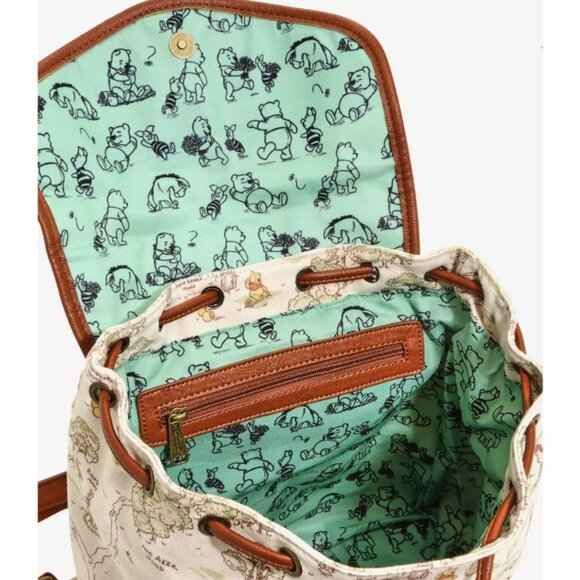 Disney Cream and Brown Winnie The Pooh Loungefly Backpack - Picture 3 of 3